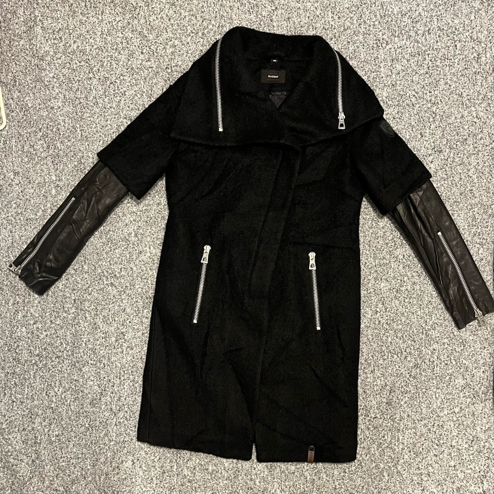 Rudsak Cece Double Faced Wool with Lamb Leather Sleeves